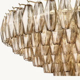 Lustre à Plusieurs Niveaux en Verre Fumé Venezia 93cm