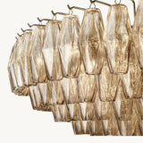 Lustre à Plusieurs Niveaux en Verre Fumé Venezia 156cm