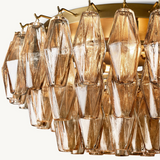 Plafonnier en Verre Fumé Venezia 56cm