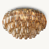 Plafonnier en Verre Fumé Venezia 56cm