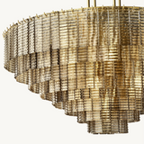 Lustre Rond en Verre Fumé Impérial 132cm