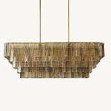 Lustre Rectangulaire en Verre Fumé Impérial 150cm