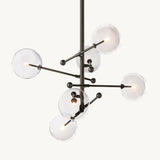Lustre à Six Bras en Verre Vauban 102cm