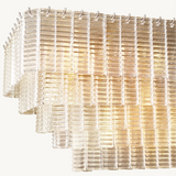 Lustre Rectangulaire en Verre Transparent Impérial 194cm