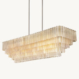Lustre Rectangulaire en Verre Transparent Impérial 194cm