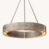 Lustre Rond en Laiton Élysée 91cm