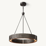 Lustre Rond en Laiton Élysée 91cm