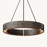 Lustre Rond en Laiton Élysée 91cm