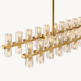 Lustre Rectangulaire Rouage 183cm