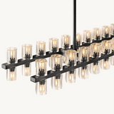 Lustre Rectangulaire Rouage 183cm