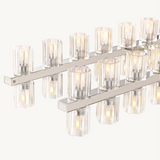 Lustre Rectangulaire Rouage 183cm