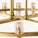 Lustre Rond à Deux Niveaux Rouage 152cm