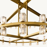 Lustre Rond à Deux Niveaux Rouage 152cm