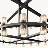 Lustre Rond à Deux Niveaux Rouage 152cm