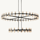 Lustre Rond à Deux Niveaux Rouage 152cm