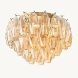 Plafonnier en Verre Transparent Venezia 43cm