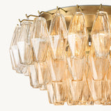 Plafonnier en Verre Transparent Venezia 56cm