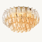Plafonnier en Verre Transparent Venezia 56cm