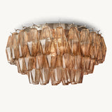 Plafonnier en Verre Fumé Venezia 56cm