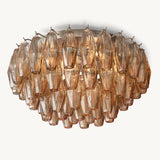 Plafonnier en Verre Fumé Venezia 56cm