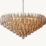 Lustre à Plusieurs Niveaux en Verre Fumé Venezia 93cm