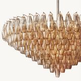 Lustre à Plusieurs Niveaux en Verre Fumé Venezia 118cm