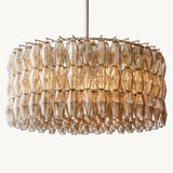 Lustre Rond en Verre Fumé Venezia 93cm