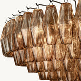 Lustre à Plusieurs Niveaux en Verre Fumé Venezia 156cm
