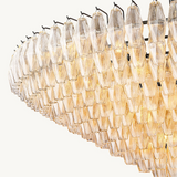 Lustre à Plusieurs Niveaux en Verre Transparent Venezia 156cm