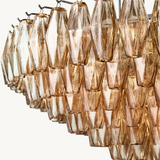 Lustre à Plusieurs Niveaux en Verre Fumé Venezia 118cm