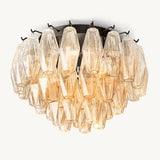 Plafonnier en Verre Transparent Venezia 43cm