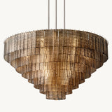 Lustre Rond en Verre Fumé Impérial 132cm
