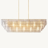 Lustre Rectangulaire en Verre Transparent Impérial 194cm
