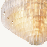 Lustre Rond en Verre Transparent Impérial 132cm