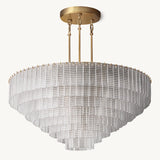 Lustre Rond en Verre Transparent Impérial 132cm