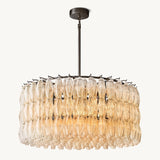 Lustre Rond en Verre Transparent Venezia 93cm