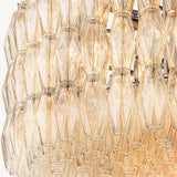 Lustre Rond en Verre Transparent Venezia 118cm