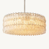 Lustre Rond en Verre Transparent Venezia 118cm