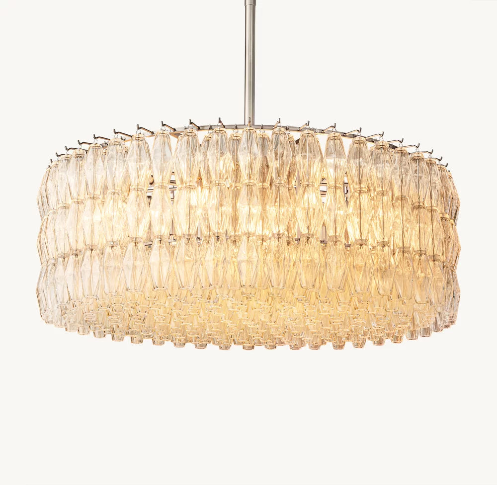 Lustre Haut de Gamme en Verre Transparent "Venezia" '119