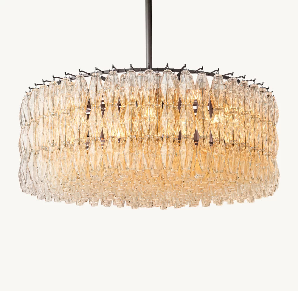 Lustre Haut de Gamme en Verre Transparent "Venezia" '119