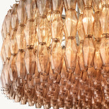 Lustre Rond en Verre Fumé Venezia 118cm