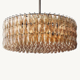 Lustre Rond en Verre Fumé Venezia 118cm