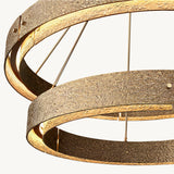 Lustre Rond à Deux Niveaux en Laiton Élysée 137cm