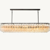 Lustre Rectangulaire en Verre Transparent Venezia 188cm