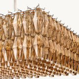 Lustre Rectangulaire en Verre Fumé Venezia 137cm