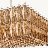 Lustre Rectangulaire en Verre Fumé Venezia 188cm