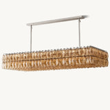 Lustre Rectangulaire en Verre Fumé Venezia 188cm