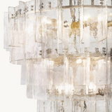 Lustre Rond à Plusieurs Niveaux en Verre Orsay 118cm