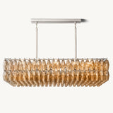 Lustre Rectangulaire en Verre Fumé Venezia 137cm