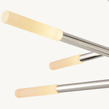 Lustre Mobile à Tige Gravé en Laiton Aubrac à 8 Lumières